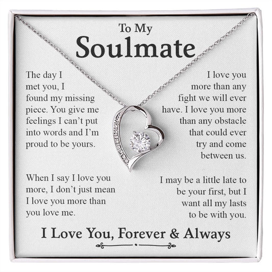 To My Soulmate | I Love You Forever & Always - Forever Love Necklace